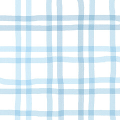 Light Blue Plaid Hand Drawn Background Overlay