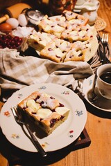 Curd cheese cherry cake