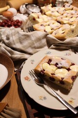 Curd cheese cherry cake