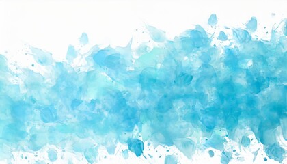 Fototapeta na wymiar blue watercolor paint splashes texture on white background