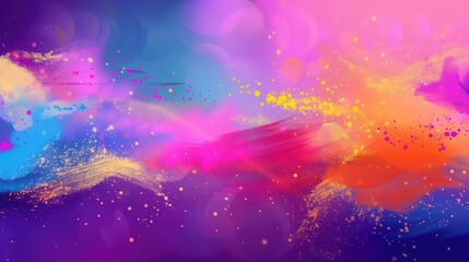 Happy Holi celebration with Creative Flyer, Banner or Pamphlet design for Indian Festival of Colours, background