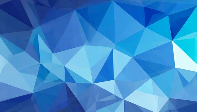 low poly abstract background in blue tone