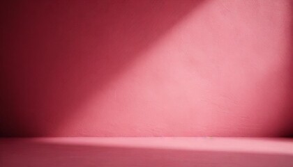 empty pink wall with beautiful chiaroscuro elegant minimalist background for product presentation