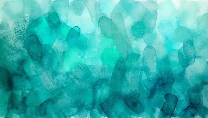 Fototapeta na wymiar blue green watercolor background abstract painting texture with stained pattern and teal turquoise gradient colors
