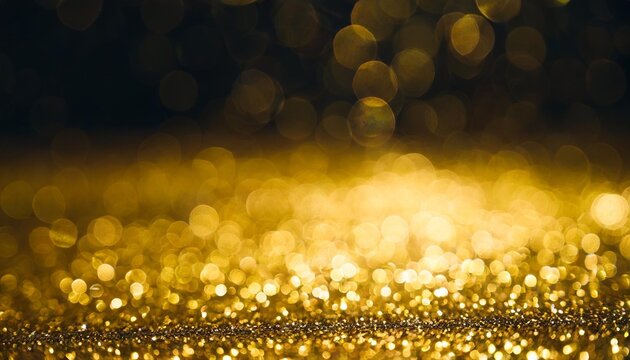 Gold Glittering Bokeh Background