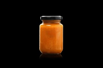 glass jam with honey