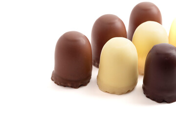 Chocolate Covered Marhsmallows with a Waffer Base Known as Chocolate Kisses or Schokokuss Isolated on a White Background