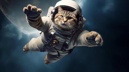 Gato astronauta no espaço 