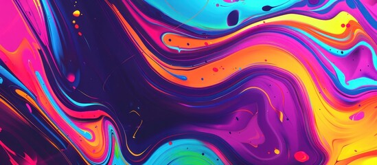 colorful Liquid marbling paint background - obrazy, fototapety, plakaty
