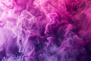 A fluid and graceful viva magenta smoke display, with light and splashes, forming a captivating abstract background, reminiscent of ink in water