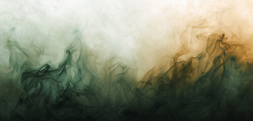 A harmonious mix of forest green and rich brown smoke, simulating the earthy tones of nature against a white background