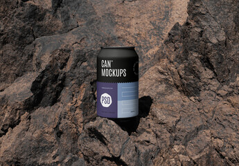 Can in Mountains Mockup - obrazy, fototapety, plakaty
