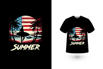 Summer vibes t-shirt design for summer lovers vector fashion