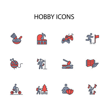 Hobby icon. vector.Editable stroke.linear style sign for use web design,logo.Symbol illustration.