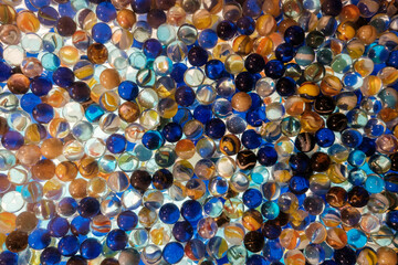 abstract background of glass marbles