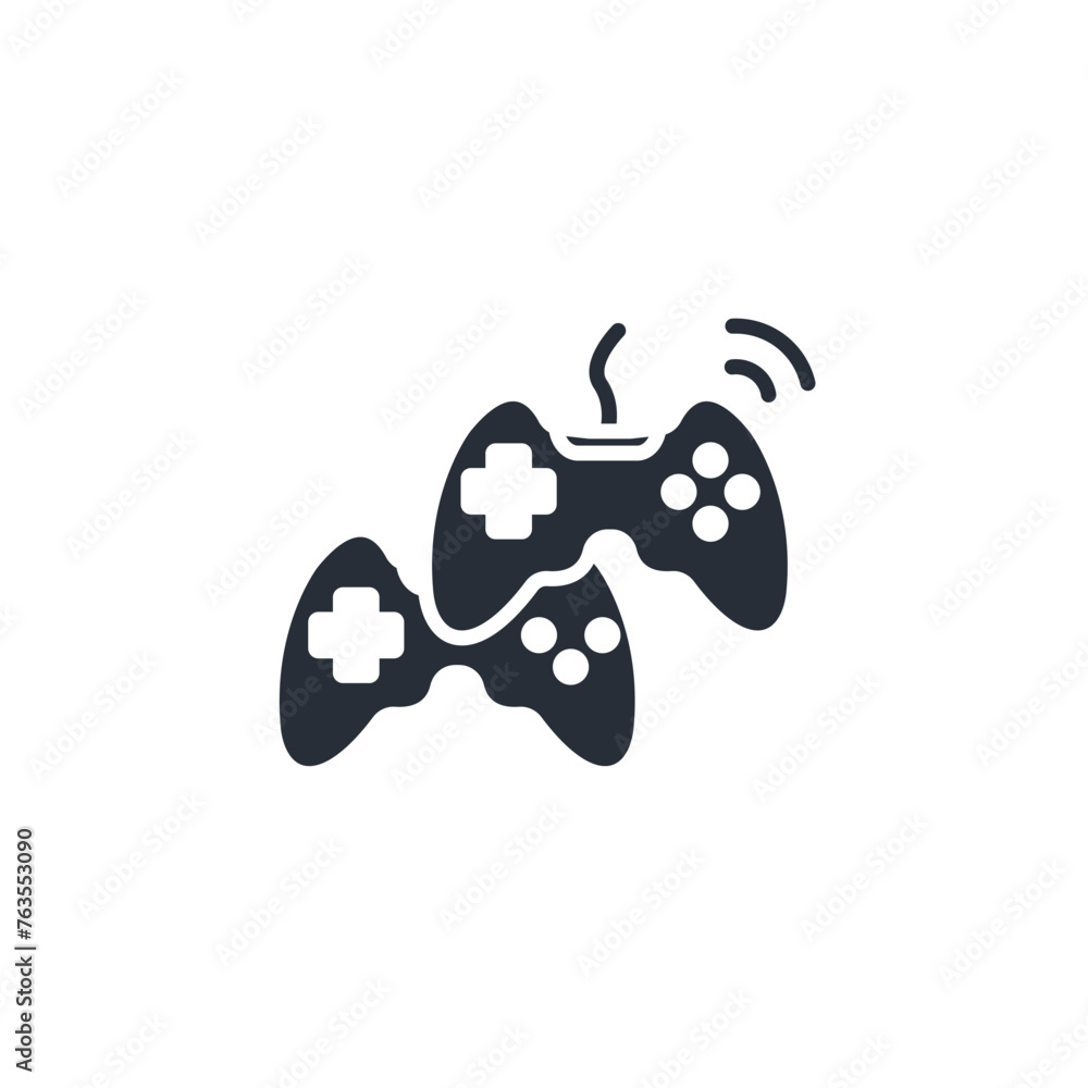 Poster video game icon. vector.editable stroke.linear style sign for use web design,logo.symbol illustratio