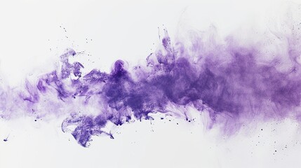 Violet Watercolor Stain on White Background. Texture, Splash, Watercolor, Water, Liquid, Paper, Artistic, Banner, Art, Abstract, Bright, Colour, Drawing, Graphic, Grunge
