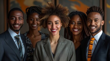 Fototapeta premium Diverse Business Team Collaborating in a Modern Office Space Generative AI