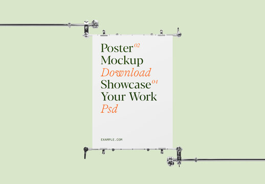 Poster Mockup on Tripod