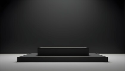 3D podium black. Background for cosmetics. Background for the product. Background for banner. Background for advertising
