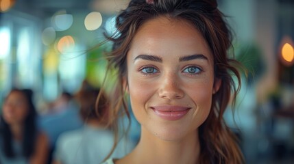 Obraz premium Welcoming New Recruits: Professional Business Woman and Hiring Team in the Office Generative AI