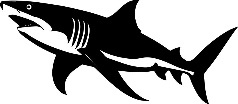 Shark icon isolated on white background
