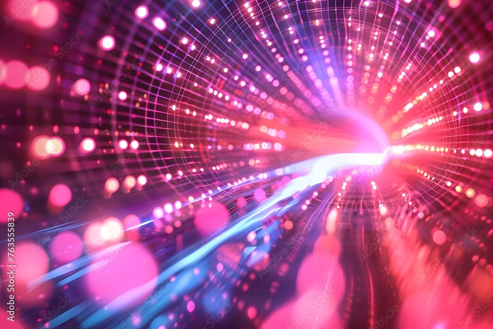 Poster high speed data transfer and internet technology concept with futuristic digital background of light