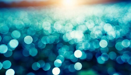 abstract light blue blurred background with beautiful light bokeh