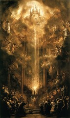 Epic last judgment: a mesmerizing visual narrative capturing the cosmic drama, divine revelations, and ethereal symbolism of the ultimate day of judgment.