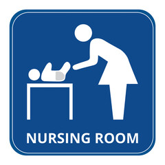 Cartel de sala de enfermería sobre un fondo blanco aislado. Vista de frente y de cerca
- 763558857