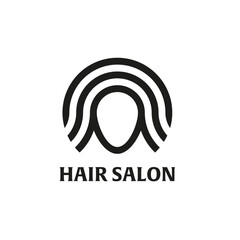 Vectror abstract logo for hair salon