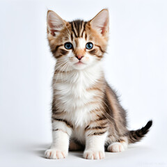 british kitten isolated on white