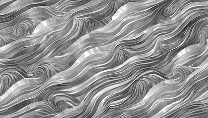 silver seamless texture wavy background interior wall decoration silver background of abstract waves