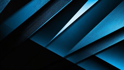 black blue abstract modern background for design 3d effect diagonal lines stripes triangles gradient metallic sheen minimal web banner wide panoramic dark geometric shapes