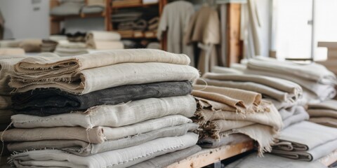 Assorted natural fabric linen for design