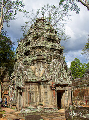 Beautifully carved ruins of Ancient Hindu temples at Angkorvat in Cambodia a World Heritage site