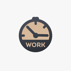 working hours clock icon. business hours symbol. Stock vector illustration isolated on white background.
