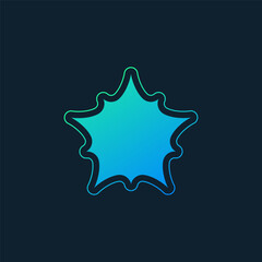 Creative star logo graphic design. Stock vector illustration isolated on dark background.