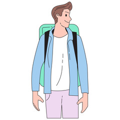 People Traveling Illustration