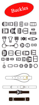 Buckles vector fashion drawing Kit