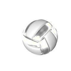 Symbol made of silver volleyballs