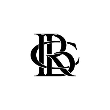 brc lettering initial monogram logo design