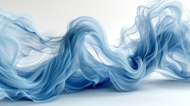  a white and blue wave of smoke on a white background with a white back ground and a light blue back ground.
