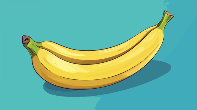 Banana empty peel cartoon icon or symbol flat vector