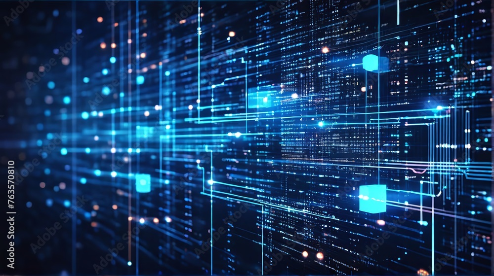 Poster future technology digital data network connection, digital cloud computing cyber security, abstract 