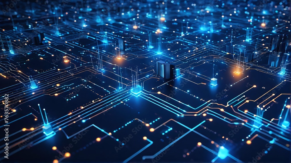 Poster future technology digital data network connection, digital cloud computing cyber security, abstract 