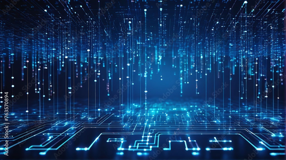 Poster future technology digital data network connection, digital cloud computing cyber security, abstract 