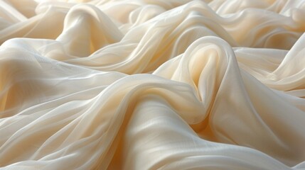  a close up of a white cloth with a wavy design on the bottom of the fabric and bottom of the fabric.