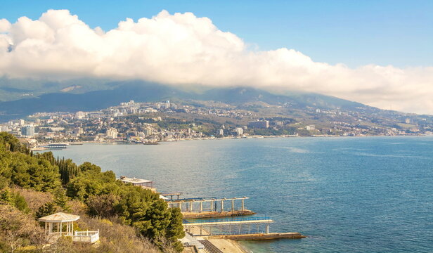 View of the Black Sea Bay and Yalta