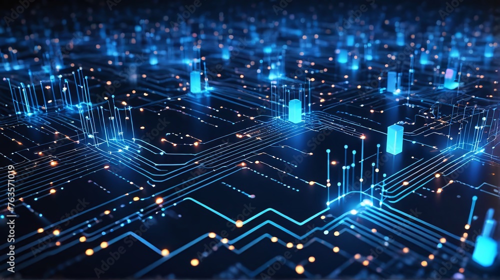 Poster future technology digital data network connection, digital cloud computing cyber security, abstract 